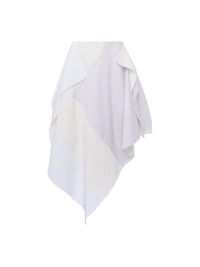 Jupe Asymétrique En Patchwork - Grey/White