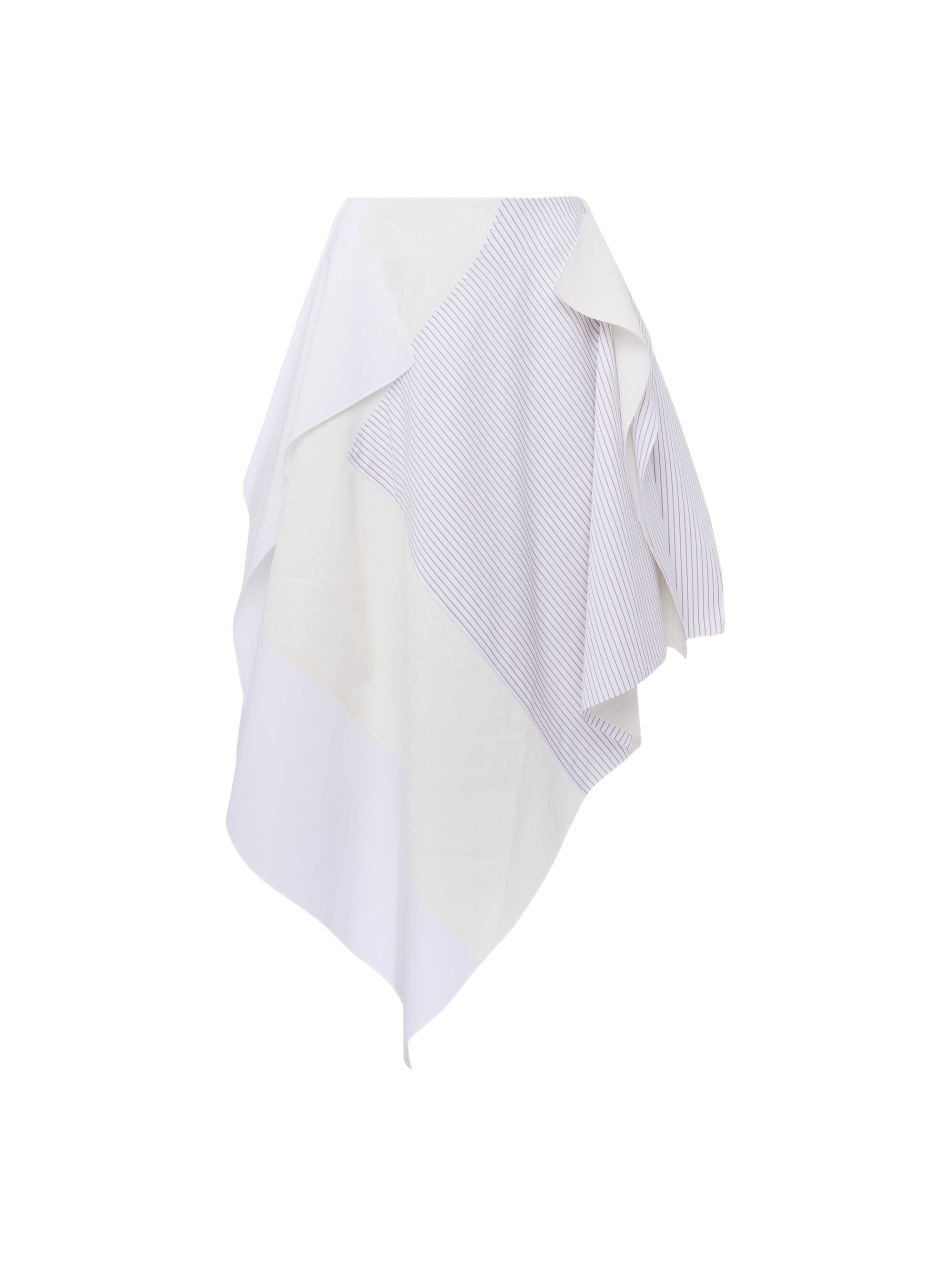 Jupe Asymétrique En Patchwork - Grey/White