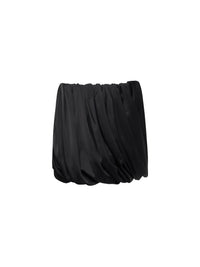 Short high-waisted skirt - Black