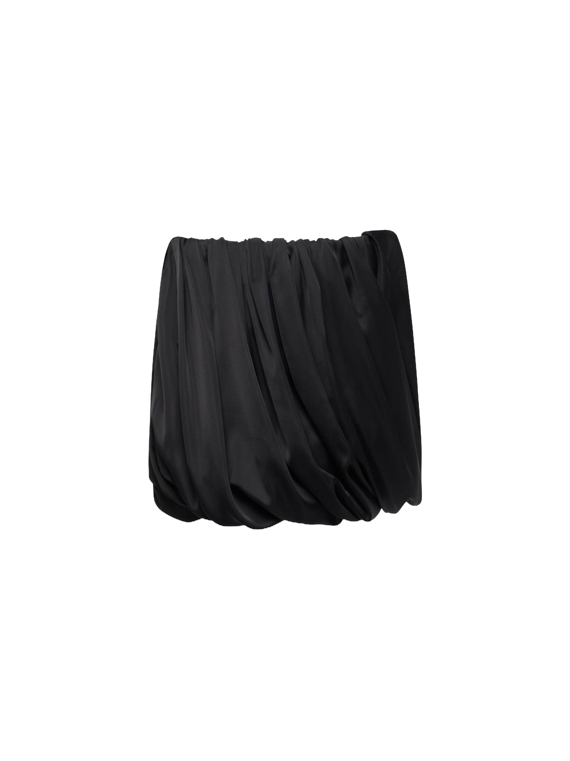 Short high-waisted skirt - Black