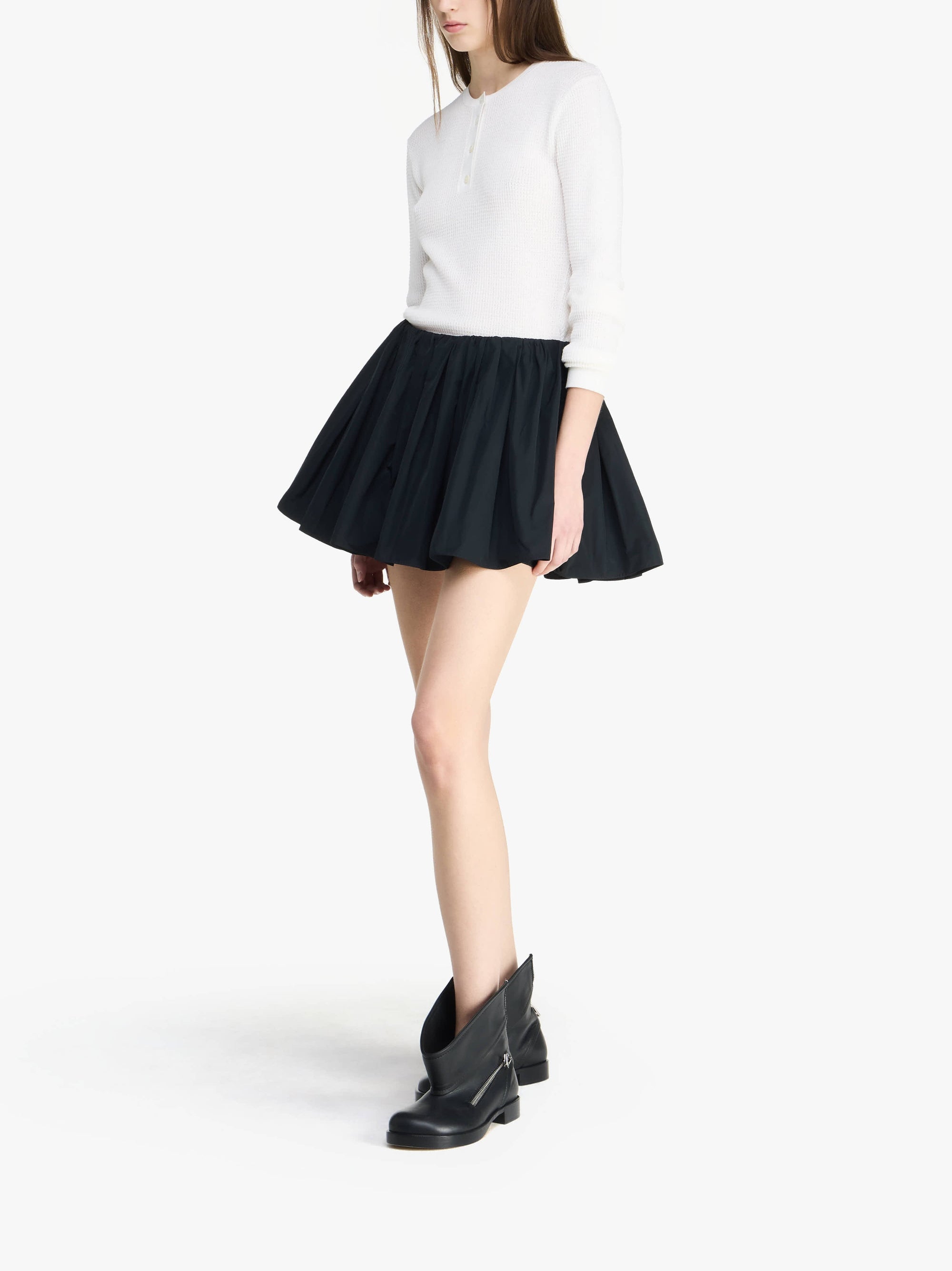 Jupe-Short Froncée - Black