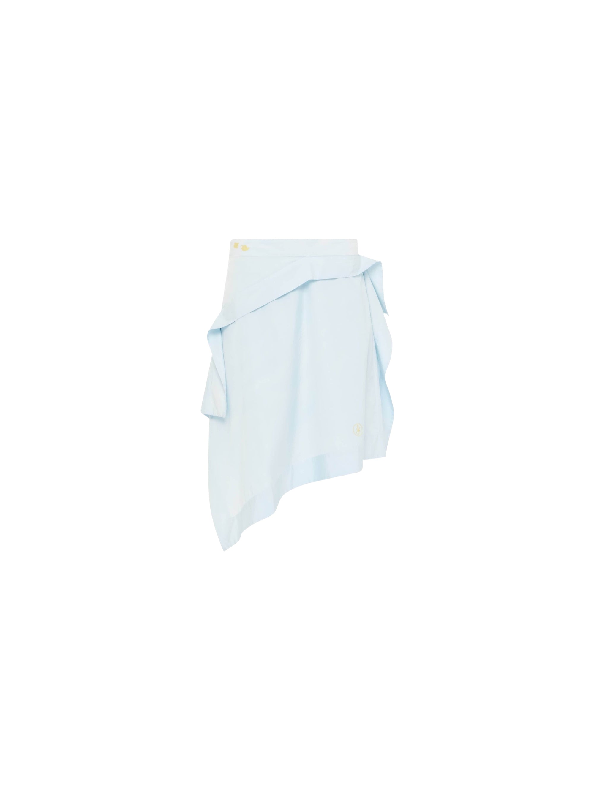 Jupe Asymétrique À Plis Carrés - Pale Blue