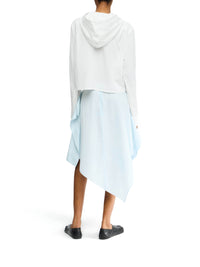 Jupe Asymétrique À Plis Carrés - Pale Blue