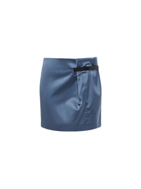 Jupe courte taille haute - Steel Blue