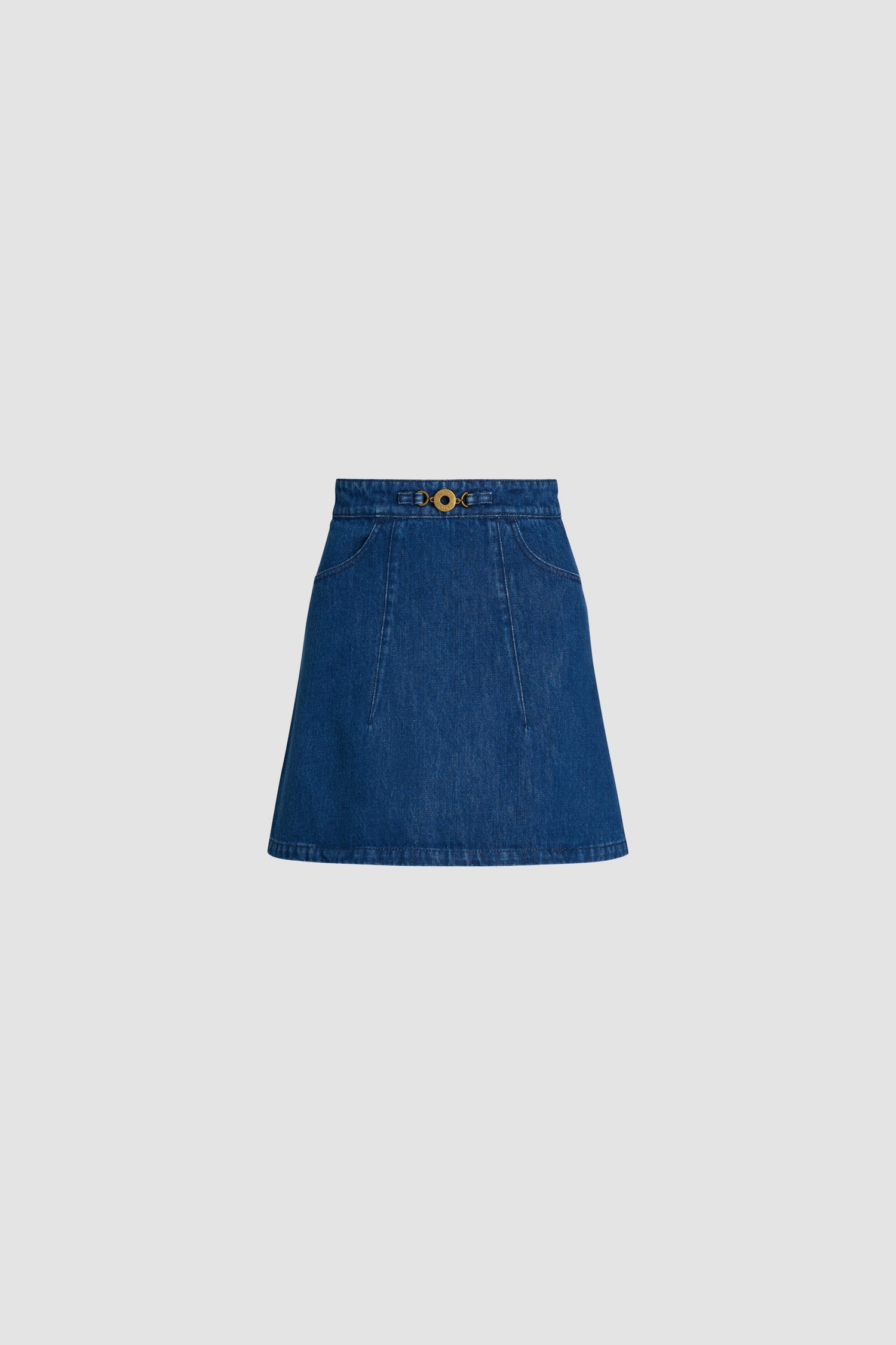 Mini jupe évasée en denim bio