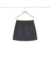 Jupe courte en nylon matelassé éco-responsable - Noir