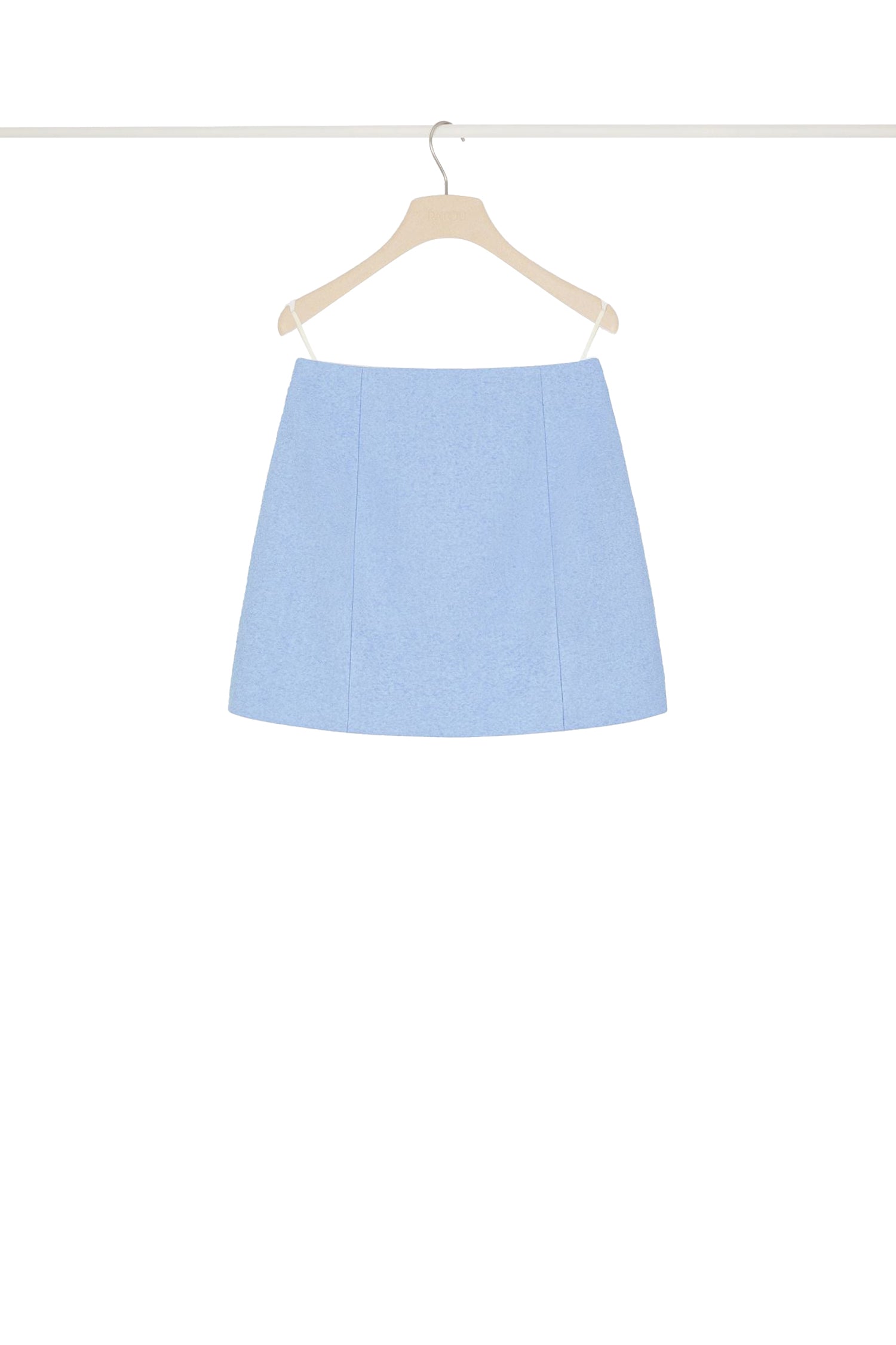 Jupe courte en tweed stretch - Bleu Glacier