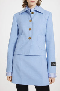 Jupe courte en tweed stretch