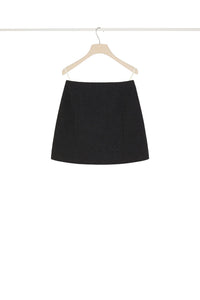 Jupe courte en tweed stretch - Noir