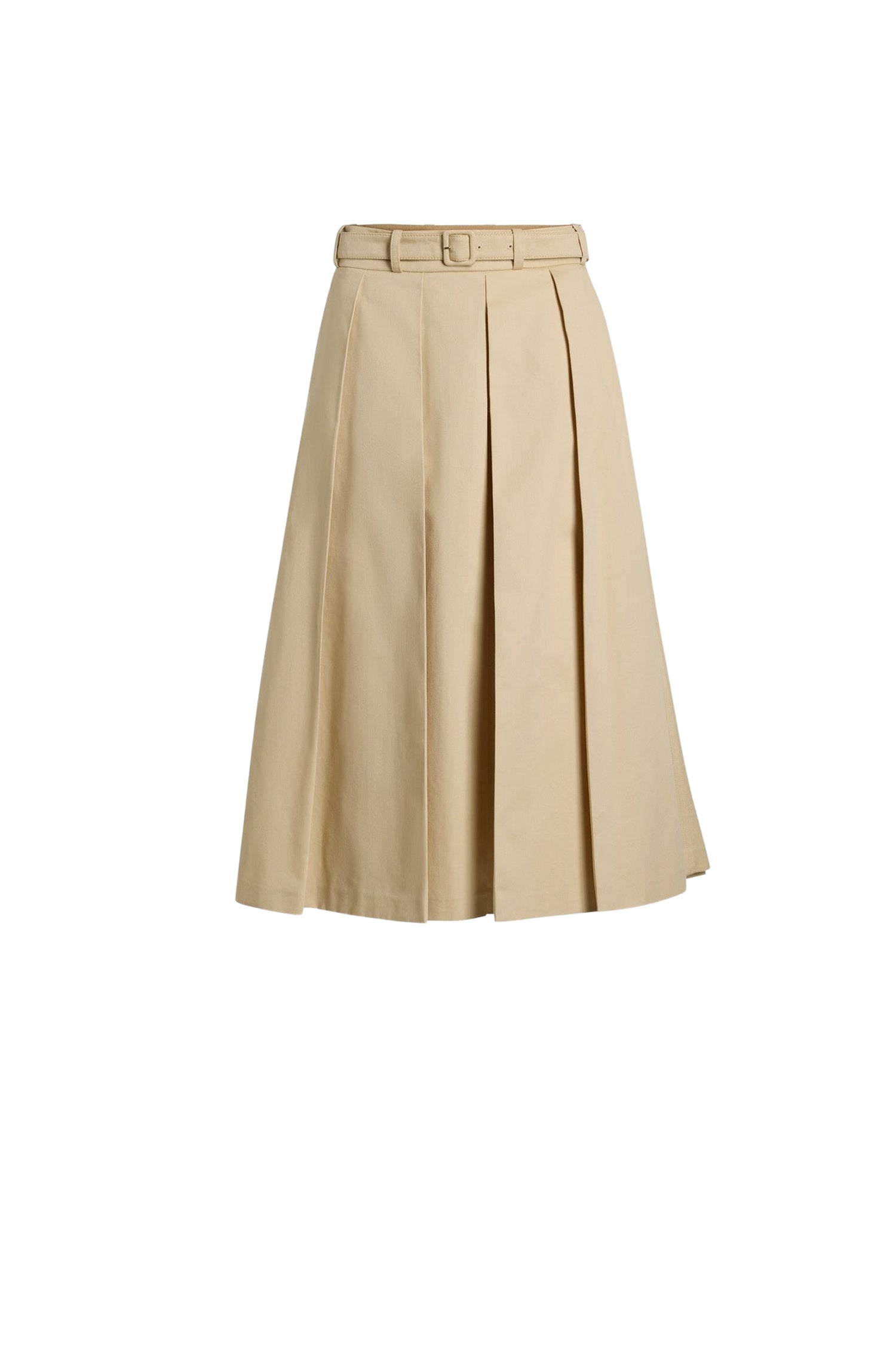 Winter White / Jupe midi plissée en coton bio