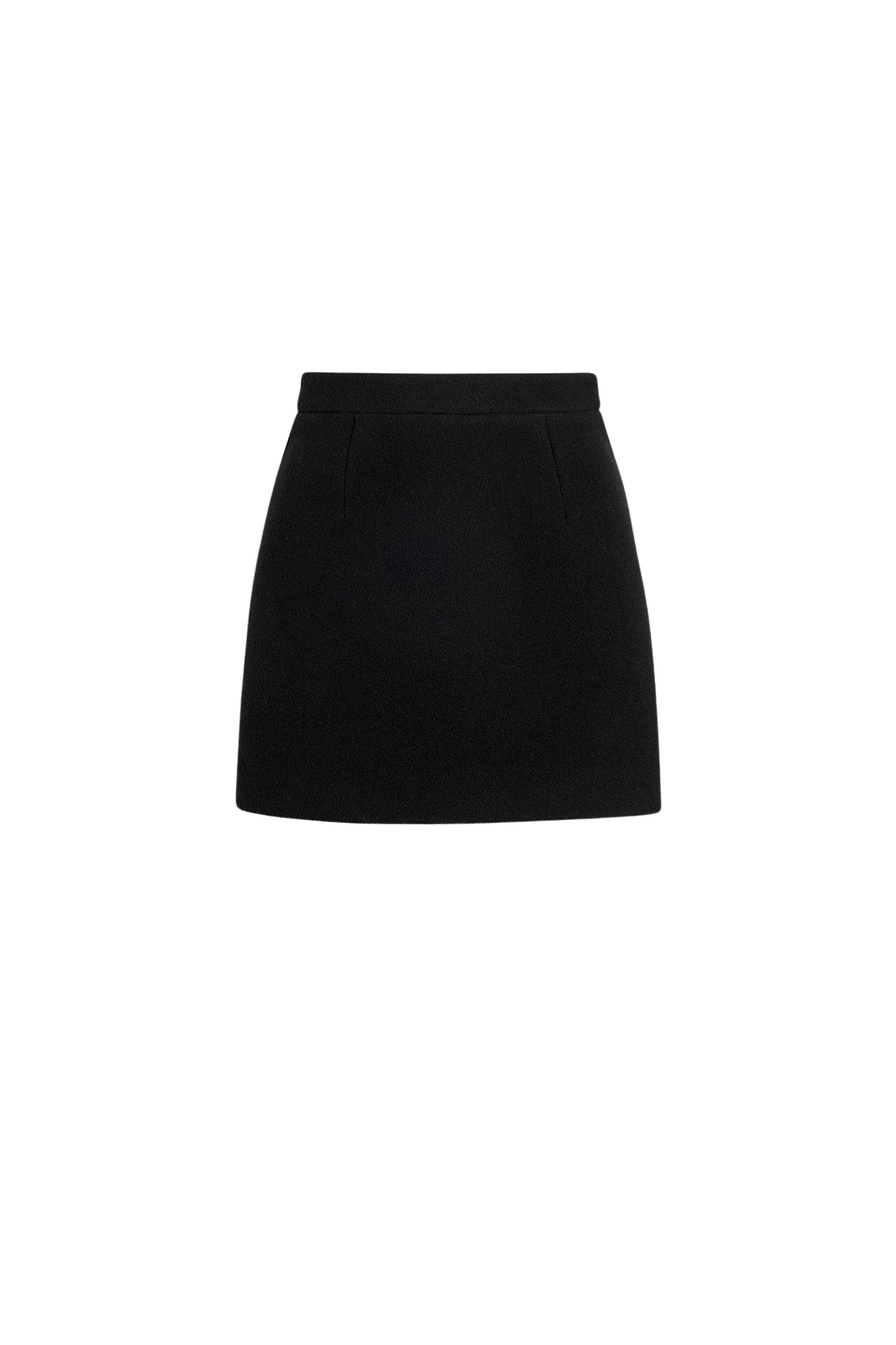 Mini jupe en laine et cachemire - Noir