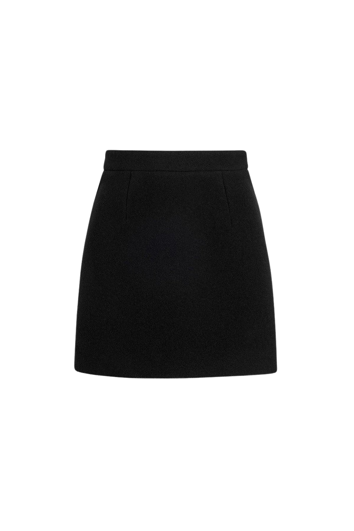 Black / Mini jupe en laine et cachemire