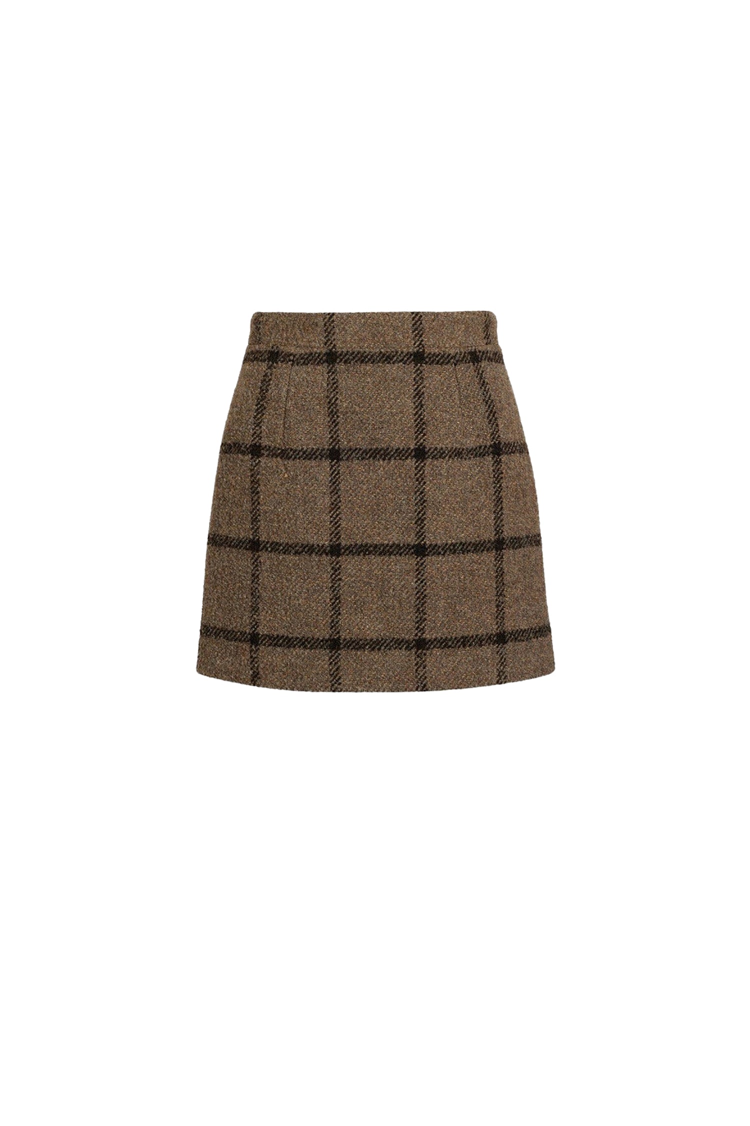 Wool mini skirt - Carreaux