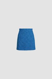 Mini jupe en tweed de laine éco-responsable et coton bio