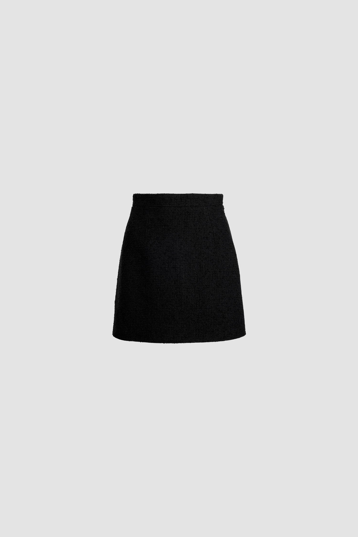 Mini jupe en tweed de laine éco-responsable et coton bio