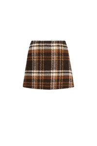 Short trapeze skirt in wool - Autumn