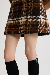 Short trapeze skirt in wool - Autumn