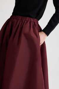 Vignola / Jupe midi asymétrique en faille recyclée