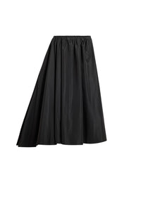 Jupe midi asymétrique en faille - Noir