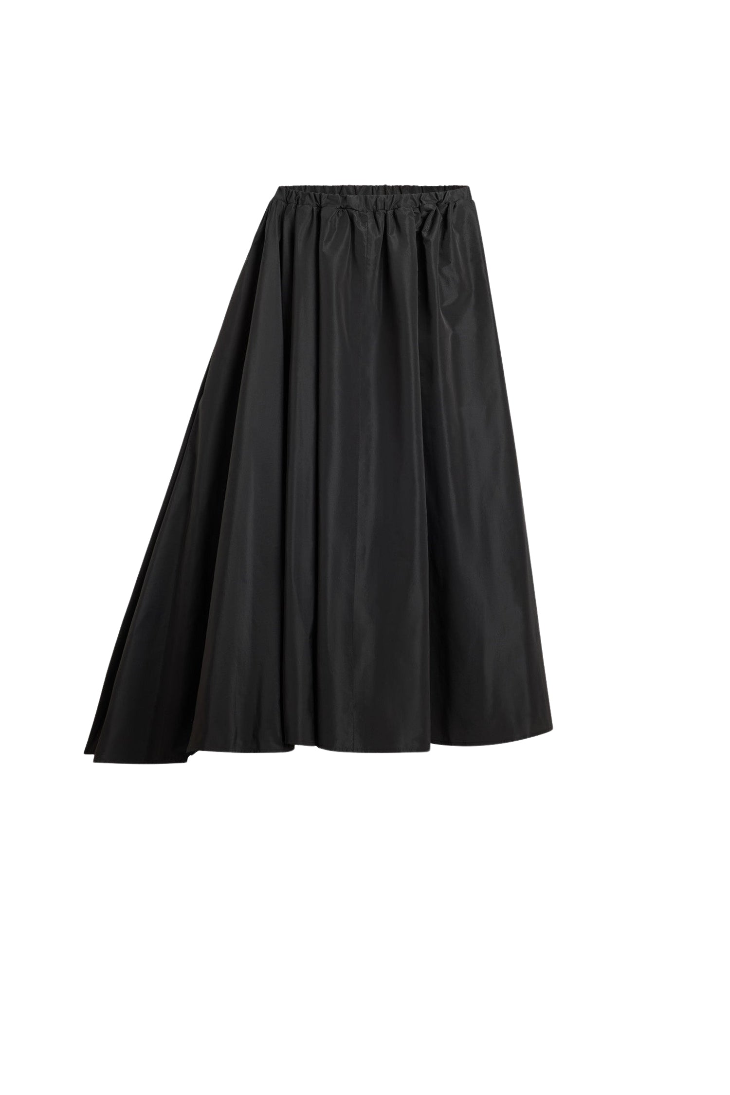 Jupe midi asymétrique en faille - Noir