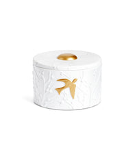 Boîte Beausoleil en porcelaine & or 24K - Blanc & Or