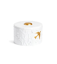 Boîte Beausoleil en porcelaine & or 24K - Blanc & Or