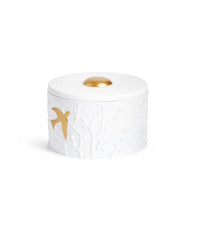 Boîte Beausoleil en porcelaine & or 24K - Blanc & Or