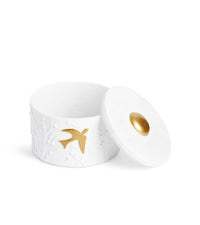 Boîte Beausoleil en porcelaine & or 24K - Blanc & Or