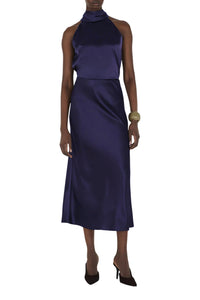 Jupe Valletta en satin - Midnight