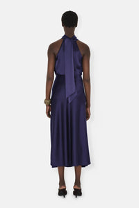 Jupe Valletta en satin - Midnight