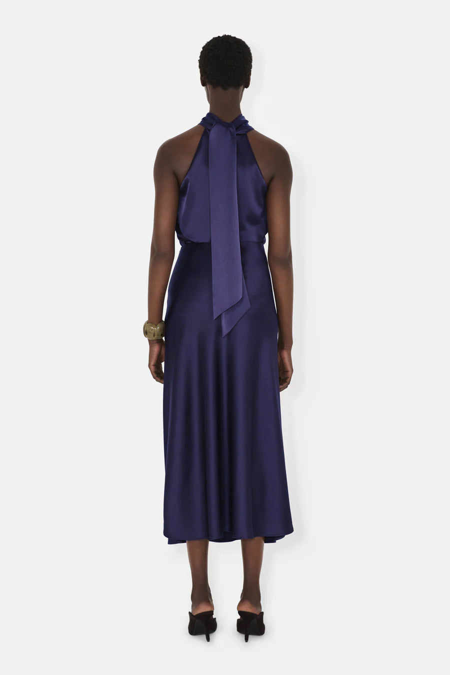Jupe Valletta en satin - Midnight