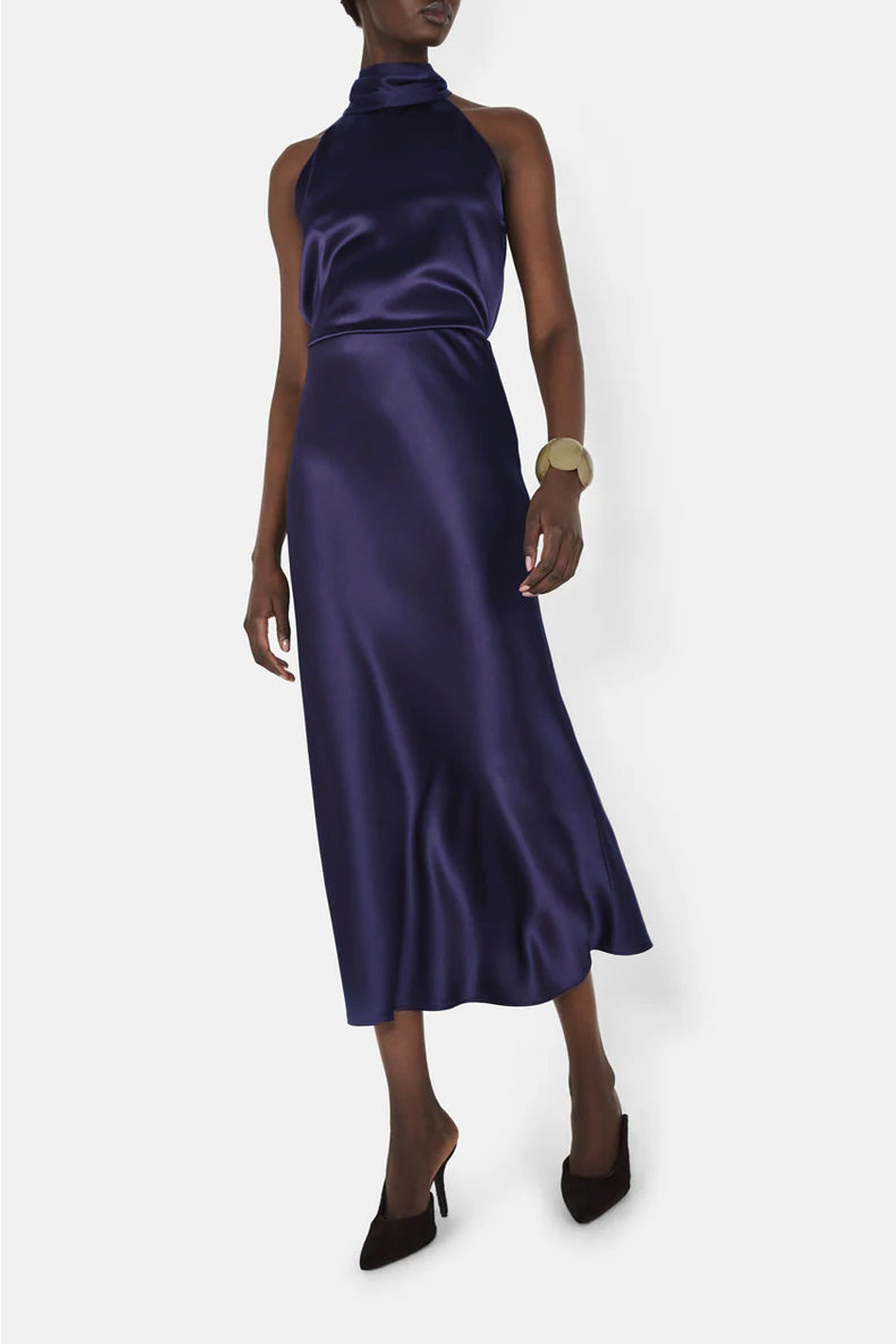 Jupe Valletta en satin - Midnight