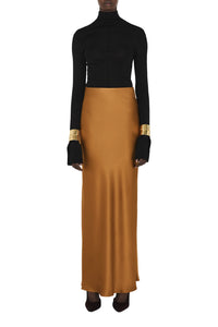 Jupe Valletta en satin - Toffee