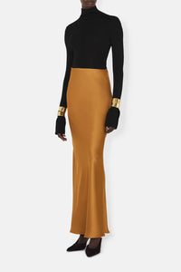 Jupe Valletta en satin - Toffee
