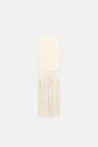 Jupe Nyx à franges - Creme