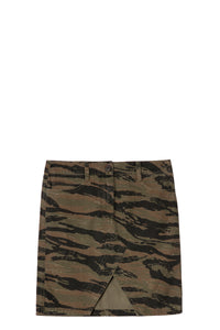 ZHORS LINE KHAKI GAME CAMOU SKIRT