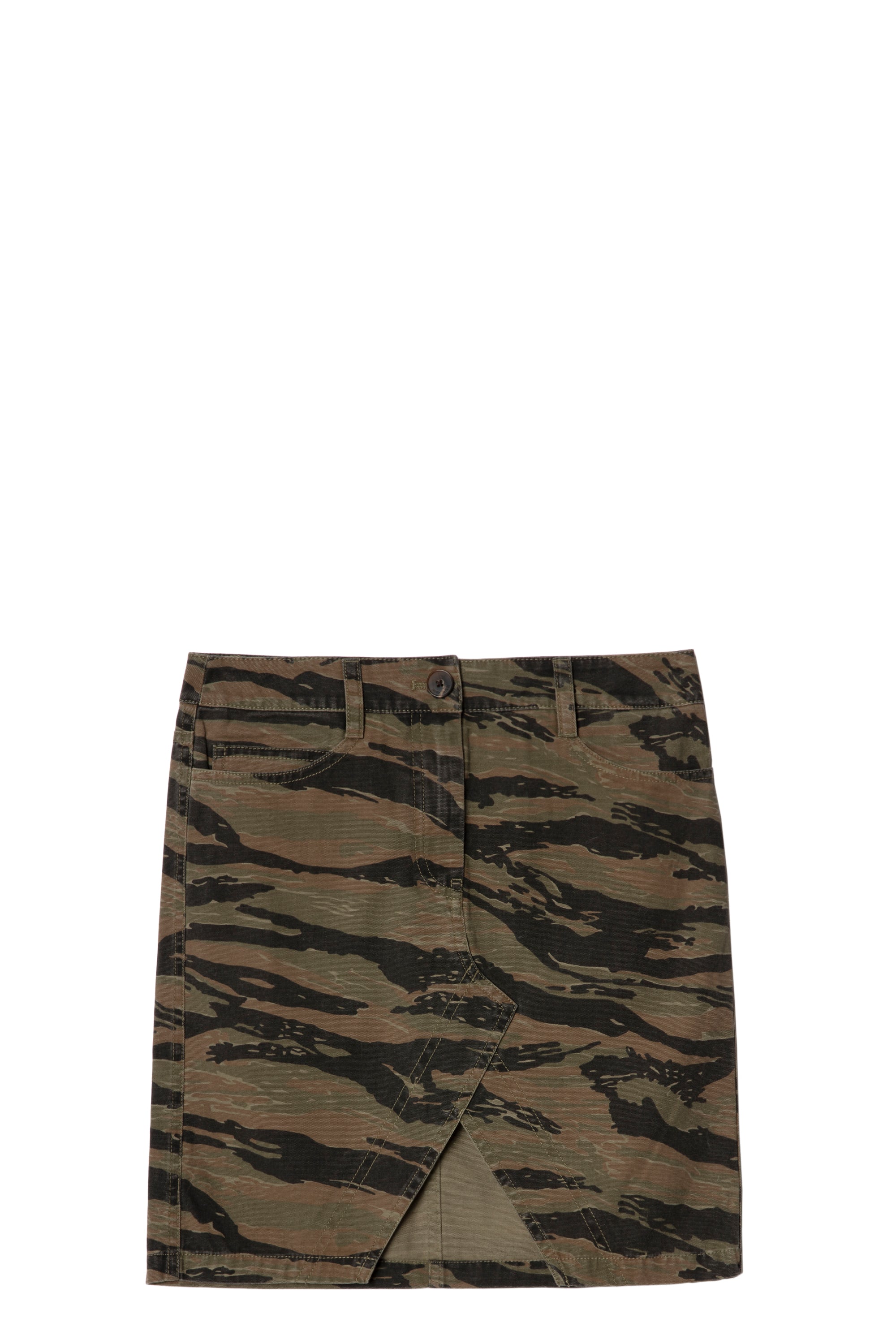 ZHORS LINE KHAKI GAME CAMOU SKIRT