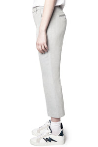 Posh Sparkle trousers in linen blend - Blue