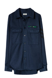 ZHORS LIGNE ENCRE SERGE MILI DYE CHEMISE