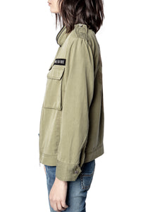 Blouson Kavy en soie - Kaki