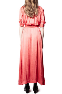 Robe Remedy en satin - Corail