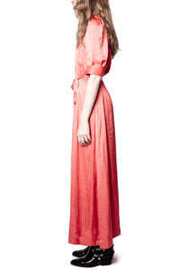 Robe Remedy en satin - Corail