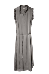 ZHORS LIGNE GRIS RAOS SATIN ROBE COURTE