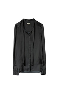 Tunique Taos en satin - Noir