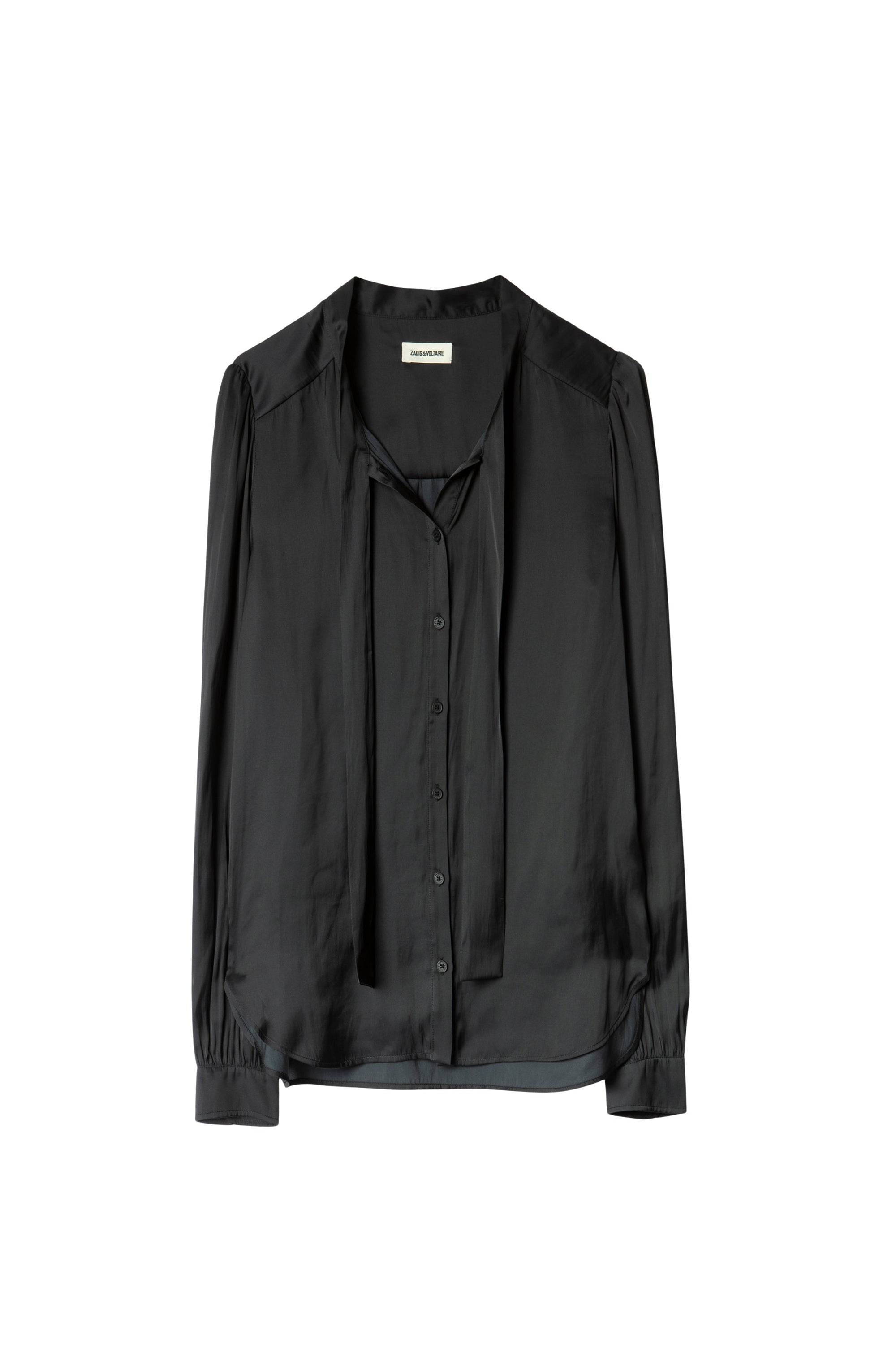 Tunique Taos en satin - Noir