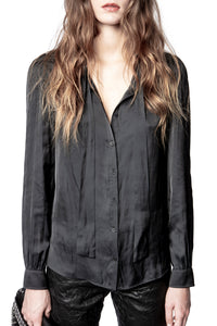 Tunique Taos en satin - Noir