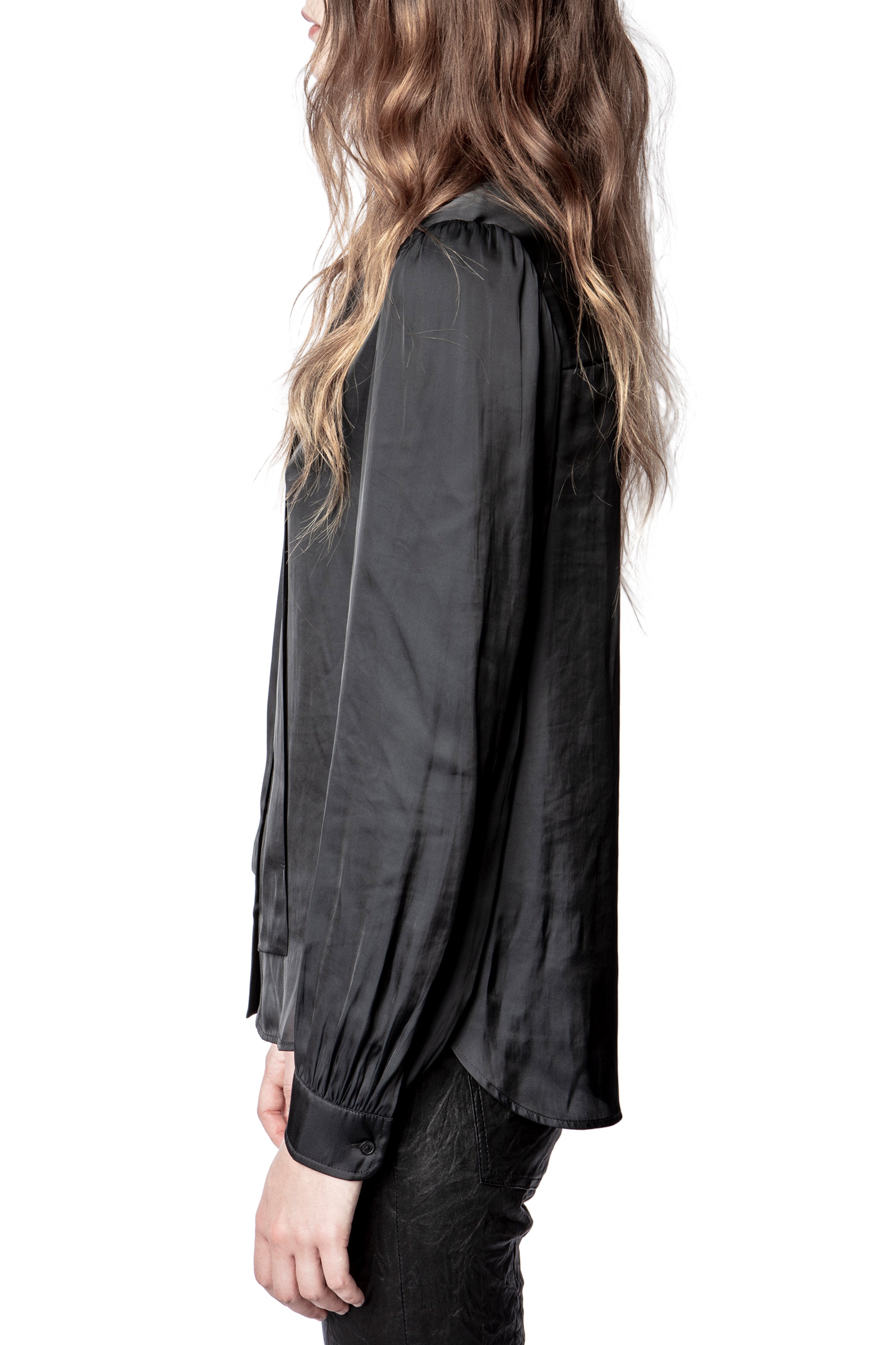 Tunique Taos en satin - Noir