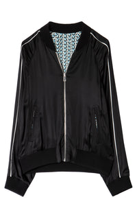 ZHORS LIGNE NOIR BILLY SATIN BLOUSON REVERSIBLE