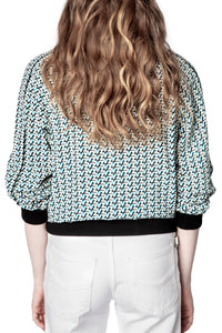 ZHORS LIGNE NOIR BILLY SATIN BLOUSON REVERSIBLE