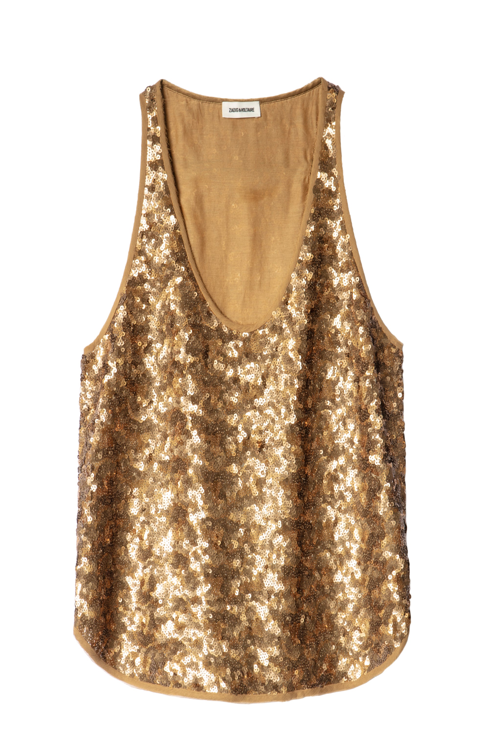 ZHORS LIGNE GOLD COACH SEQUIN DEBARDEUR